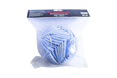 Насадка полировальная из нетканого материала ''сфера'' на дрель 125мм, в блистере