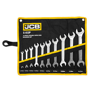 Набор ключей рожковых 10 пр. 6х7-24х27 мм JCB JCB-5102P