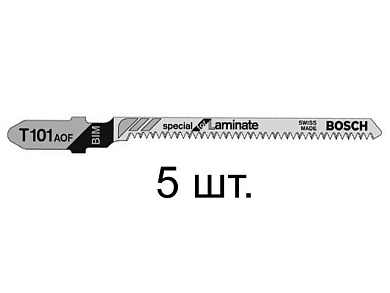 Пилка для лобзика T 101 AOF Clean for Hard Wood 5 шт. BOSCH (2608634233)