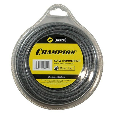 Корд для триммера, 3.5 мм*17м (зубчатый) Platin Saw Champion C7070
