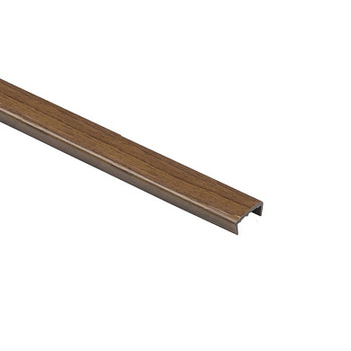 Профиль кромочный ПВХ C-18 орех средний (20) структурный (2,6м) EL-MECH-PLAST 9805