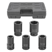 Набор головок ударных глубоких 5 пр., 1" 6-гр. 27, 32, 33, 36, 41 мм RockForce RF-8051-5MPB