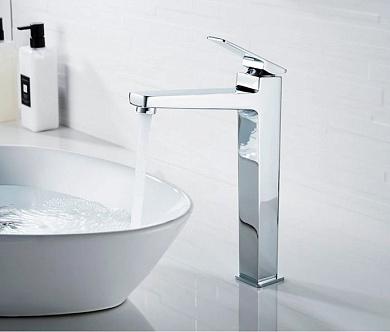 Смеситель для накладного умывальника, латунь, хром Ledeme L1178