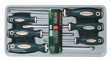 Набор отверток магнитных ''Profi''S2, 6 пр, PH:1x75, 2x100, 3x150 мм, SL 5.5х100, 6.5х150, 8х175 мм RockForce RF-2068(New)