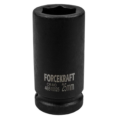 Ударная глубокая торцевая головка 25 мм. 6-гр. 3/4'' ForceKraft FK-46510025