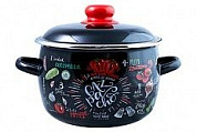 Кастрюля эмал сфер Gazpacho 3,0л ТМ Appetite Стальэмаль 1RC181M