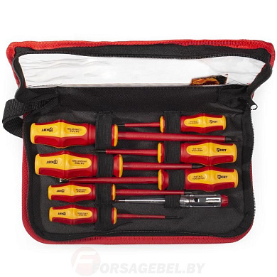 Набор диэлектрических отверток VDE, шлиц и крест «ПРОФИ» КВТ НИО-08