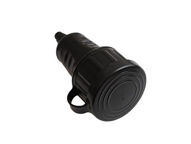 Розетка 1-ая переносная (с/з, 16А, 250В, брызг. защ.) черная, Bylectrica Р16-361