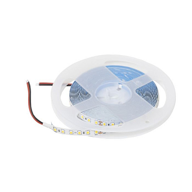Лента светодиодная 9,6W/m, 24V, 8мм, 2835, 120 д/м, IP20, теплый белый, 3000K, CRI>80, 1100 Lm, 5м, AKS 115308