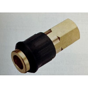 Быстроразъем пневматический с обратным клапаном, внутренняя резьба 1/4", латунь H-D HD-UQ1BP-14F