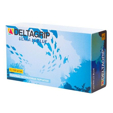 Перчатки нитриловые неопудренные синего цвета, р. 8 (M), Ultra LS GWARD Ultra38-Blue-M