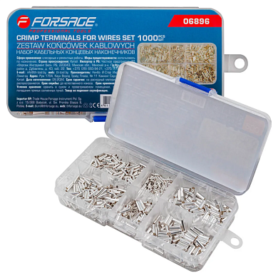 Набор кабельных концевых наконечников 1000 шт Forsage F-06896