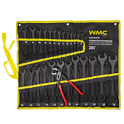 Набор комбинированных ключей 6-32 мм, пассатижи 250 мм, 26 пр WMC TOOLS WMC-5261P+1 BLACK