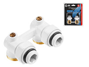 Клапан угловой шаровый 3/4" нар. для радиатора, мультифлекс, Белый, для нижнего подключения радиаторов AV Engineering AVE289001W