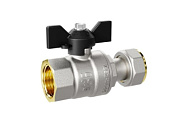 Кран шаровый с накидной гайкой 1/2" вн.-вн. бабочка, LD LD.47.346.15