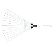 Грабли веерные стальные, 190-520х1200-1500 мм, 15 зубьев, раздвижные, стальной черенок, Palisad 6175655