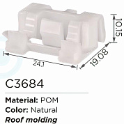 Клипса для крепления внутренней обшивки а/м БМВ, пласт., 100 шт Forsage C3684(BMW)