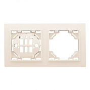 Рамка 2-местная горизонтальная бежевый Минск EKF ERM-G-302-20
