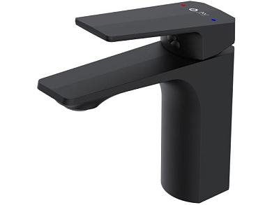 Смеситель для умывальника, Lt D35, серия WIN, black AV Engineering AVWIN1-BL165-110
