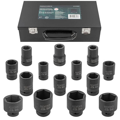 Набор головок ударных глубоких 1" 14 пр., 6-гр., 22-60 мм RockForce RF-8152-5MPB