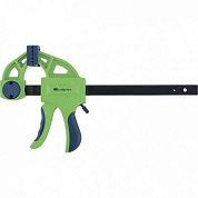 Струбцина F-образная, быстрозажимная, пластиковый корпус, фиксатор, двухкомпонентная рукоятка Сибртех