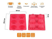 Форма для выпечки, силиконовая, прямоуг. на 6 кексов, 25.5х18х3 см, FRUIT DOVE, Perfecto Linea 20-107229