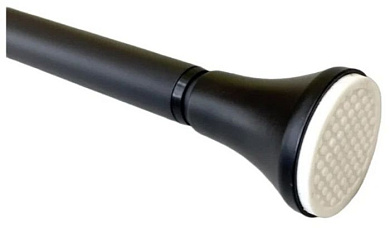 Карниз в ванную для шторки, раздвижной, сталь, черный Savol SK-1120H