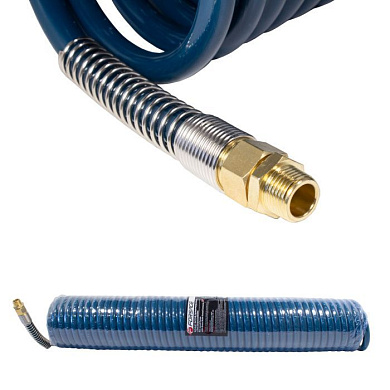 Шланг витой полиуретановый 18х12 мм, 10 м, с резьбовыми наконечниками 1/2'' Forsage F-1812-10M