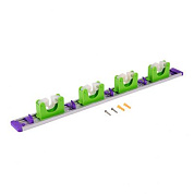 Алюминиевый настенный держатель для садово-огородного инструмента, 4 ячейки, 4 крюка Palisad 68302