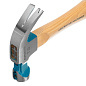 Молоток-гвоздодер, 200 г, угол 45, магнит, обрезиненная рукоятка American hickory GROSS 10414