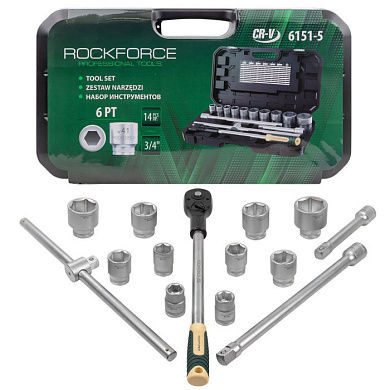 Набор инструментов 14 пр. 3/4'' 6-гр RockForce RF-6151-5