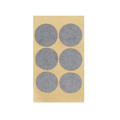 Подкладка самоприлипающая фетровая d45мм (1лист-6шт) серая FOLMAG 89573