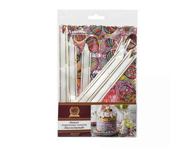 Набор пакетов подарочных с бантом "Пасхальный", 5 шт, 14,5х20 см, MARMITON 17336