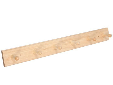 Вешалка 6-ти рожковая, липа, 55х6,5х7 см Банные штучки 32138