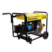 Генератор дизельный 5/5,5кВт, 8,9лс 12,5л 12V, эл.стартер, колеса, счетчик CHAMPION DG6501E