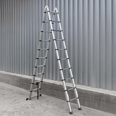 Лестница-стремянка телескопическая алюм. бытовая 3.2+3.2 м 10+10 ступ. Scheppach Sch-UP320-M