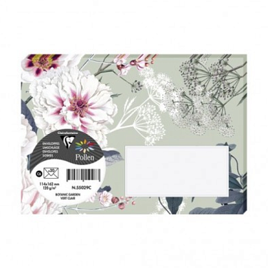 Конверт "Botanic Garden", 114x162 мм, 120г/м, светло-зеленый