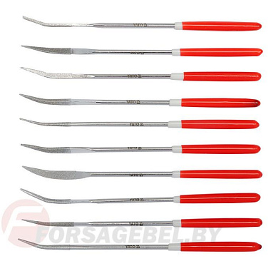 Набор надфилей алмазных 10 пр. 3х140x30 мм Yato YT-6146