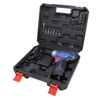 Шуруповерт аккумууляторный 12V, 1.3Ah с набором аксессуаров RockForce RF-BT-CD11-A1 12V