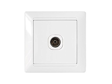 Розетка 1-ая телевизионная (скрытая) белая, Стиль, Bylectrica ТР-042