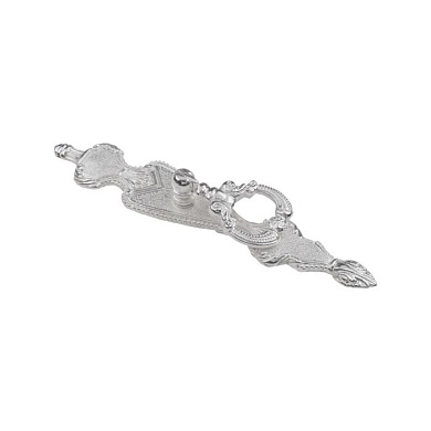 Ручка меб. кнопка мет. FLORENTINO-ключ белое серебро AKS 76012