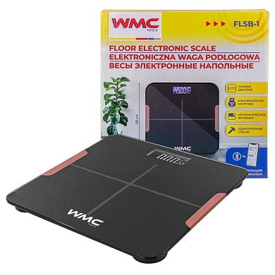 Весы электронные напольные бытовые, макс.нагрузка 150 кг WMC TOOLS WMC-FLSB-1