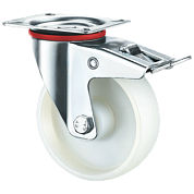 Колесо поворотное полипропилен SRCnb 42 100 мм с тормозом (F) TOR 1047574