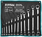 Набор ключей накидных 6x7-30x32 мм 12 пр TOTAL THT1024121