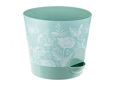 Кашпо НИКА ДЕКО 1,6л с прикорневым поливом, маки IDEA М3077