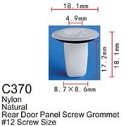 Клипса для крепления внутренней обшивки а/м Тойота пластиковая, 100 шт Forsage C0370(Toyota)
