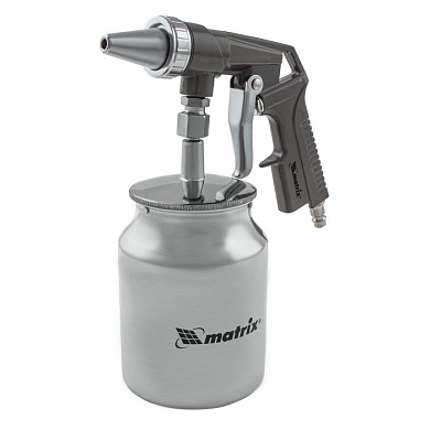 Пистолет пескоструйный с нижним бачком, пневматический Matrix 57326