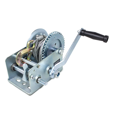 Лебедка ручная барабанная двухскоростная 1,3 т, стальной трос, Øтроса 5 мм, Lтроса 10 м RockForce RF-TRT1301C