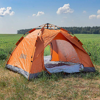 Палатка кемпинговая четырехместная, 210х200х135 см ISMA ISMA-СAMP-2