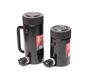 Цилиндр гидравлический с резьбовым штоком и гайкой для фиксации 20 т, ход штока 100 мм, L198 мм, 700bar ForceKraft FK-YG20100LS